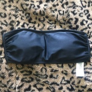 Black bandeau bathing suit